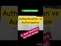 Authentication = Who are you? 🔐 = Authorization = What can you access? 🛡️#ytshorts #shorts