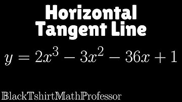 Horizontal Tangent Line with Basic Differentiation Rules Problem 2 (Calculus 1)