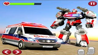 Ambulance Robot Car Transform: Eliminate and Rescue Robot Game - Android Gameplay screenshot 5
