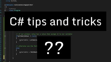 C# tips and tricks - Null coalescing operator