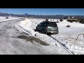 Too fast in the snow - I slide off the road