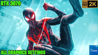 Spider man Miles Morales All Graphics Settings 2K RTX 3070 8GB + i7 11800H