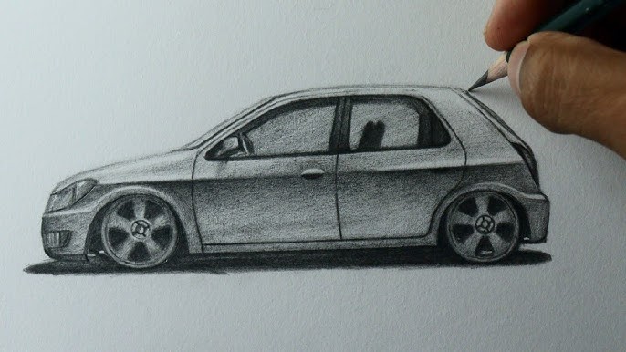 desenhando #fiatuno #unomille #carrorebaixado #desenhista #desenhoam