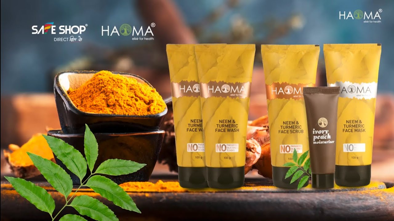 Haoma Neem & Turmeric Facewash, Scrub And Mask Combo ||SAFE SHOP|| INDIA
