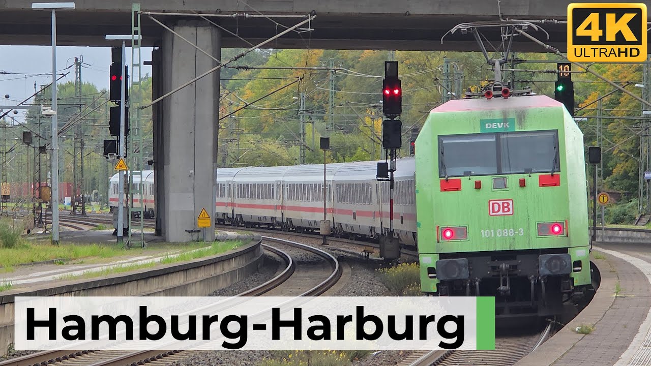 Hamburg-Harburg 05.10.2025 - Spannender Bahnverkehr mit ICE-, Intercity- & Metronom-Zügen