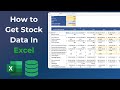 How to get stock data in excel realtime and historical