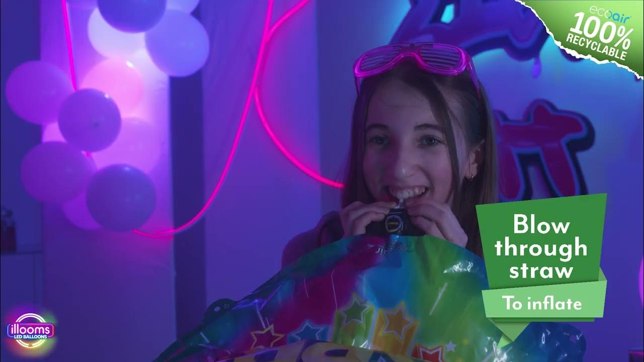 How to use an illooms LED Eco Air balloon YouTube