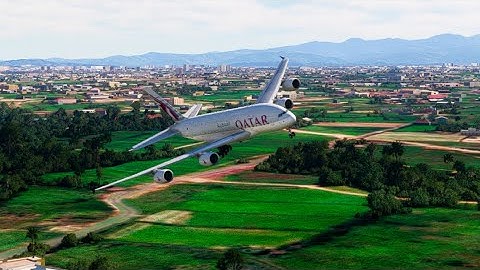 beautiful view when the plane is about to land at the airport. EPS 0564