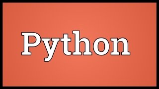 Python Meaning