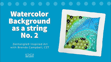 Fun Friday– using a prestrung tile and painting our string with watercolors on an Zentangle® tile