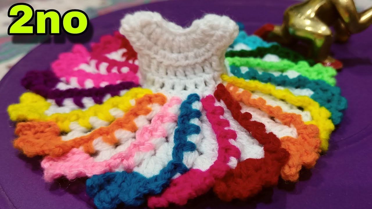 Holi Special Woolen Crochet Dress for 2 No. Laddu Gopal | Easy Tutorial | 3 Inch Murti