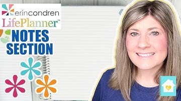 SETTING UP NOTES SECTION ERIN CONDREN LIFEPLANNER | 2019 - 2020