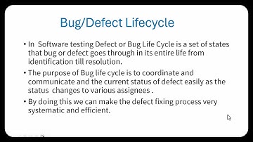 "Bug Lifecycle/Defect life cycle/Step-by-Step QA process