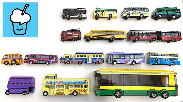 Different Bus collection Tomica Lego Minibus Double Decker Bus Articulated Bus