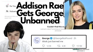 Details Addison Rae Helps Get George Unbanned #FREEGEORGE News