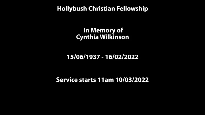 In Memory of Cynthia Wilkinson