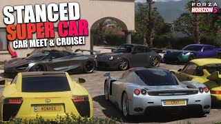 STREET / STANCED SUPER CAR MEET and CRUISE! | Ferrari Enzo, Porsche RWB, Lexus LFA