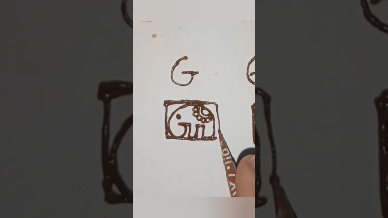 How to make baby elephant by use Alphabet//Easy trick for mehndi design 