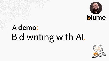A sneak peek! Bid writing with AI | A training session from Blume and Dr Alex Evans.