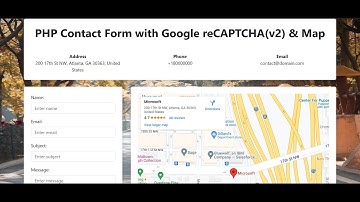 PHP Contact Form with Google reCAPTCHA v2 & Map