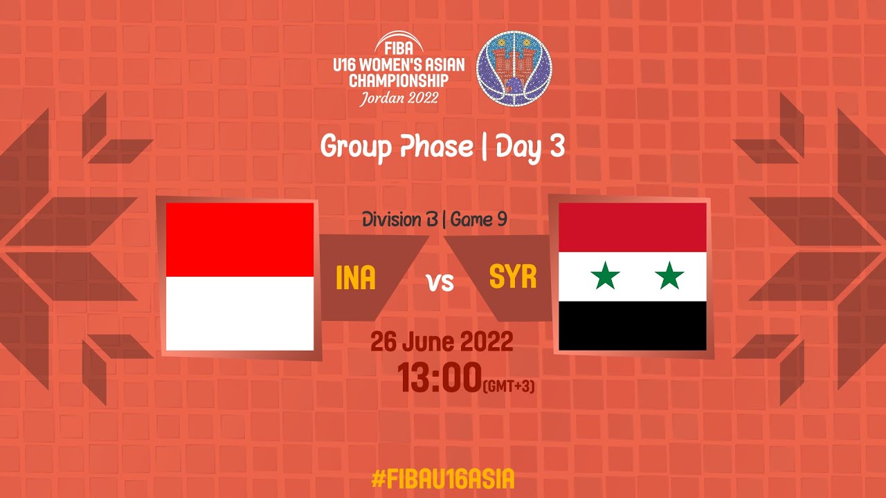 Indonesia v Syria | Full Basketball Game | FIBA U16 Women's Asian Championship 2022