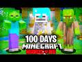 I Survived 100 Days as a SKELETON in Hardcore Minecraft... Minecraft Hardcore 100 Days