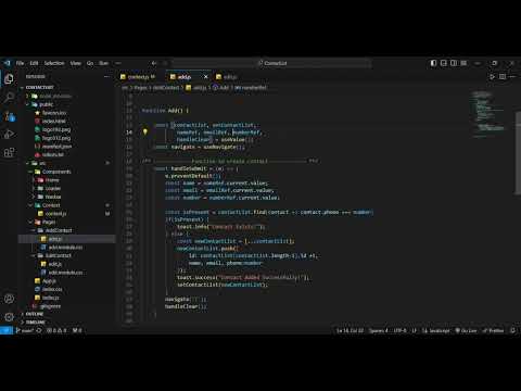 Contact List React Coding Ninjas