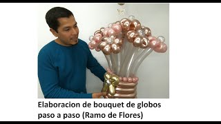Elaboracion de Bouquet de globos paso a paso Ramo de flores de globos