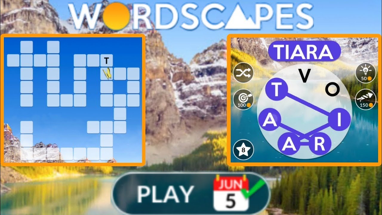 Wordscapes Daily Puzzle June 5, 2023 YouTube