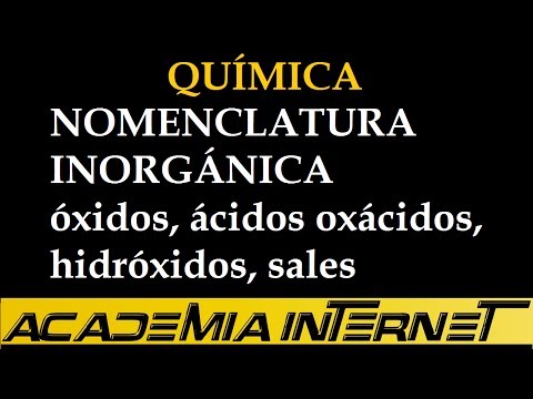 Nomenclatura Inorgánica, hidruros, óxidos, hidróxidos, ácidos, sales