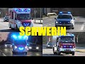 [SCHWERINS RETTER auf EINSATZFAHRT] 🚨 Einsatzfahrten FEUERWEHR &amp; Rettungsdienst &amp; Polizei SCHWERIN 🚨