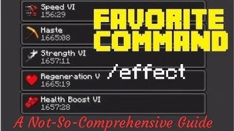 Minecraft Effect Command