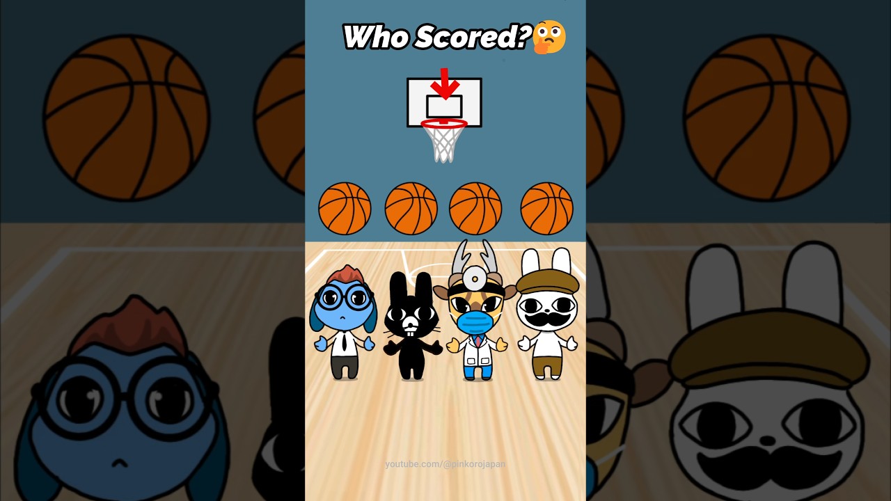 Who Scored?🤔🏀Animal Hospital 1, 2, 3, or 4? Basketball Challenge Animation #roblox #challenge #guess