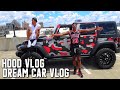 Hood Vlog! I MISSED ALL THE ACTION! Dream Car Vlog! Duke Dennis Jeep Wrangler Walkthrough!