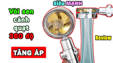 Trên tay vòi nước cánh quạt tăng áp 360 độ tia nước đẹp phun siêu mạnh