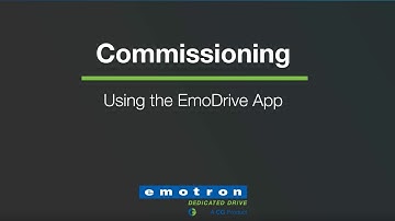 Emotron EmoDrive App - Getting started - Commissioning