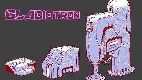 Designing set elements for Gladiotron in TVPaint