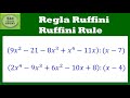 Regla Ruffini division de polinomios