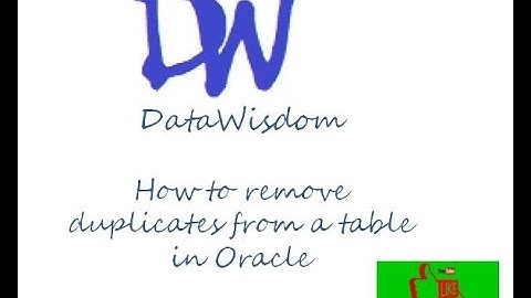 How to remove duplicates from a table