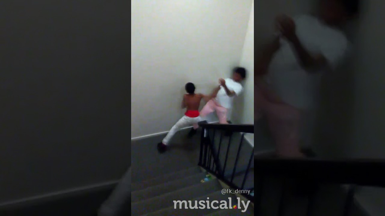 Lil brother and big sister play fighting - YouTube