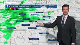 Rain showers overnight and Monday