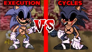 FNF' Vs Sonic.exe 2.0 - Execution VS Cycles (Old VS New) (sonic.exe pc port remake fnf comparison)