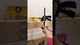 Floating bench is framed, wrapped, caulked, and ready… Now comes the most important part: the stain
