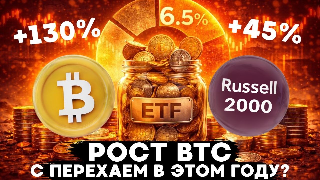 БИТКОИН РАЗВОРАЧИВАЕТСЯ К 74000$, ВРЕМЕННОЙ ЛАГ НА RUSSELL 2000 И ВЫХОД НА ATH ПО BTC В 2026!?