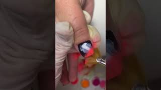 Дизайн ногтей с неоновыми пигментами. Быстрый и яркий дизайн ногтей. Nail art. #manicure #маникюр