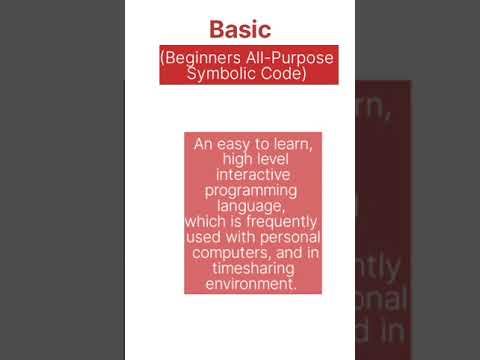 BASIC(Beginners All Purpose Symbolic Instruction Code) - YouTube