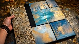 Geometric Abstraction: Reinterpreting Modernist Rigor Through Metallic Synthesis & Substrate Texture