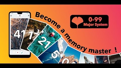 Become a memory master with the Major system ! Ginkgo Memory Flashcards APP preview