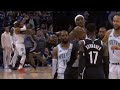 Dennis Schroder gets heated and shoves Mike Conley for shooting 3 at end of game ??