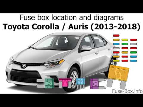 Fuse box location and diagrams: Toyota Corolla / Auris (2013-2018